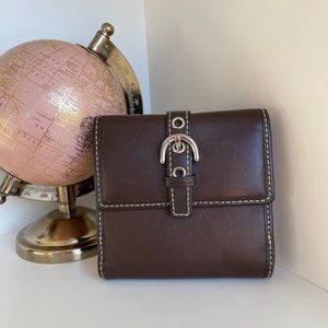 Coach Vintage Leather Brown Bifold Small Wallet